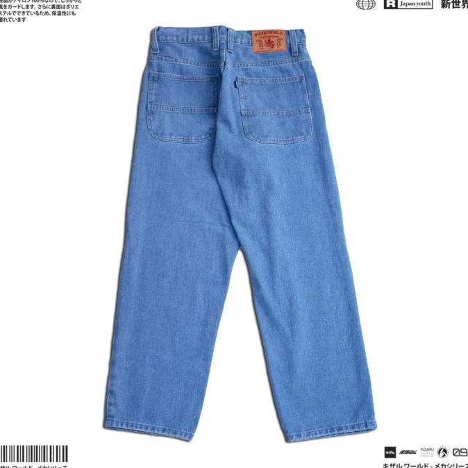 

BLUE- KIZARU BAGGY PANTS DENIM JEANS HIROI SKY BLUE