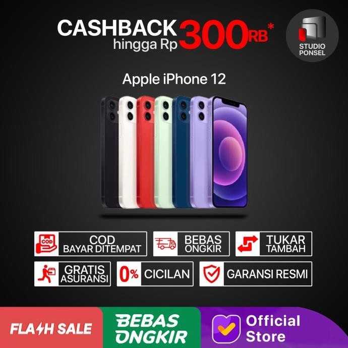 

BLUE- APPLE IPHONE 12 IBOX 64GB 128GB 256GB BLACK RED BLUE PURPLE