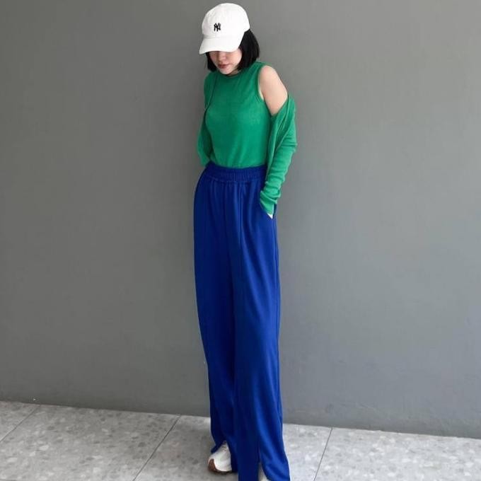 

BLUE- CELANA KULOT HIGHWAIST CULLOTE ELECTRIC BLUE