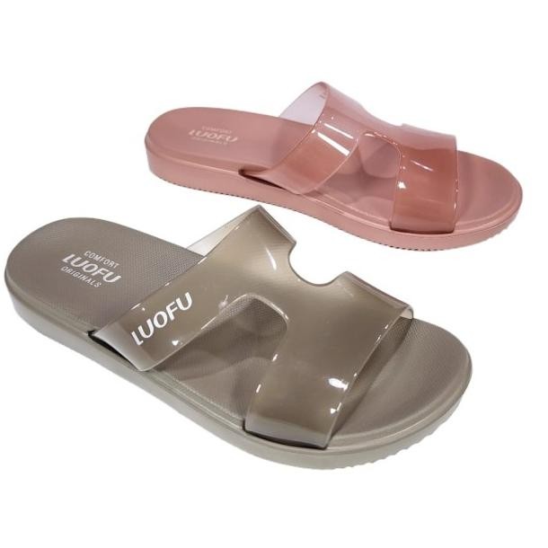 E7190T-B6 Luofu Jelly Sandal Selop Wanita Sendal Karet