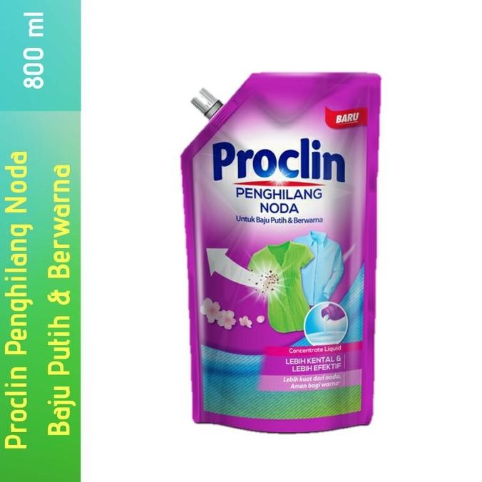 

proclin pembersih noda baju putih & berwarna 800 ml termurah