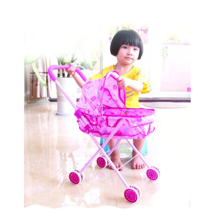 MAINAN ANAK STROLER BONEKA RANGKA BESI