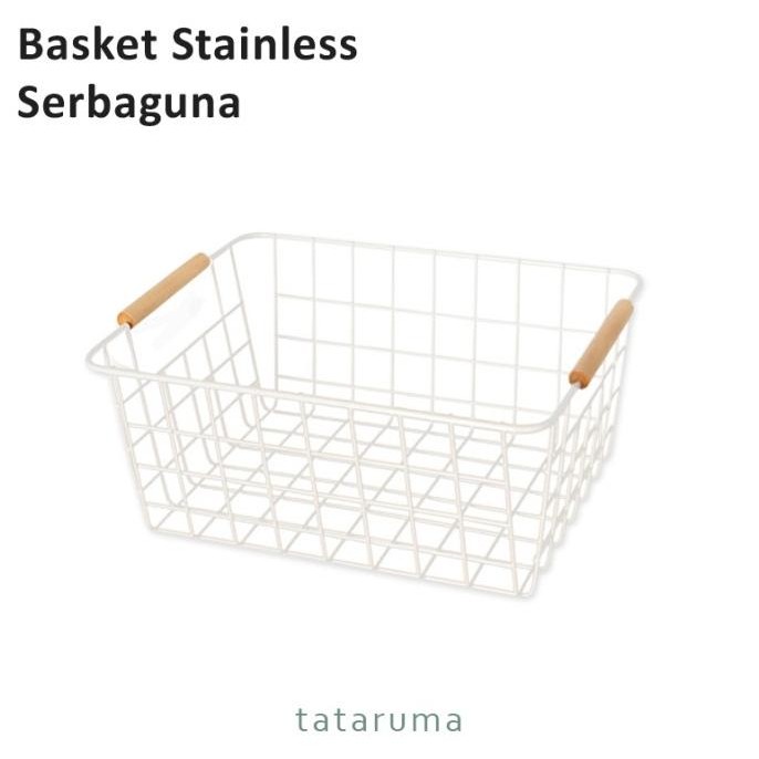 

kusumi - basket stainless serbaguna tempat penyimpanan estetik termurah