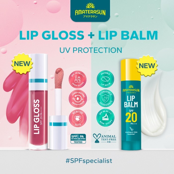 AMATERASUN [Bundle Lips SPF] SPF Lip Gloss x SPF Lip Balm