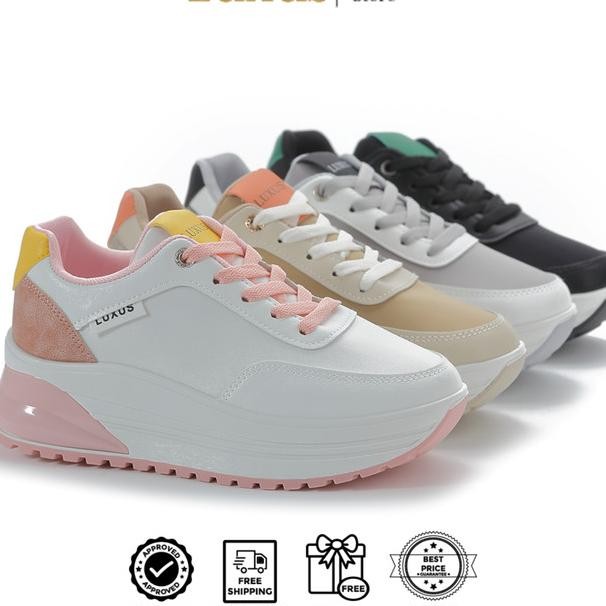 Luxus Hyena - Sneakers Casual | Sepatu Wanita Sport Casual Karet Mall