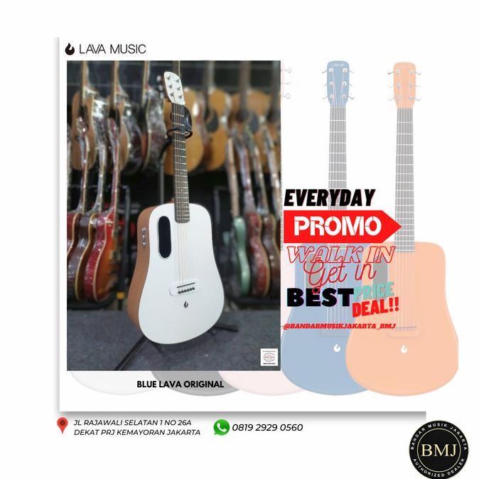 

BLUE- BLUE LAVA GUITAR FREEBOOST TECHNOLOGY WITH AIRFLOW WALNUT BMJ