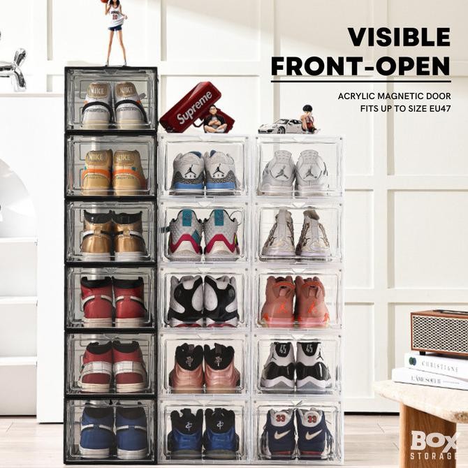 

visiblesneakers box front drop acrylic door transparent besar termurah