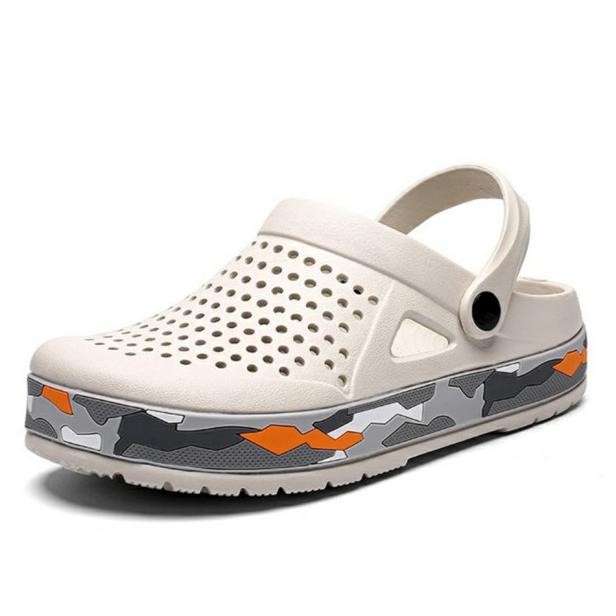 Sandal Sepatu Kasual Pria Slip On Bahan Karet Tebal, Santai Dan Elegan