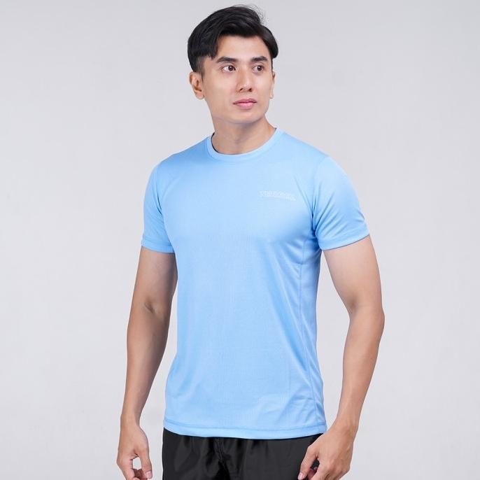 

BLUE- TERREL SPORTSWEAR BASIC TEE SKY BLUE KAOS OLAH RAGA DRY FIT LARI