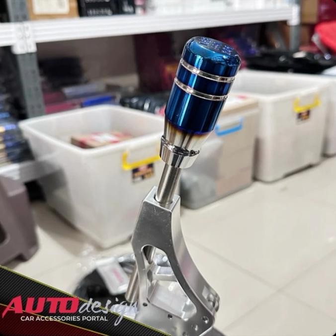 

BLUE- GEAR SHIFT KNOB TUAS PERSNELING MOBIL BURN BLUE ALUMUNIUM UNIVERSAL