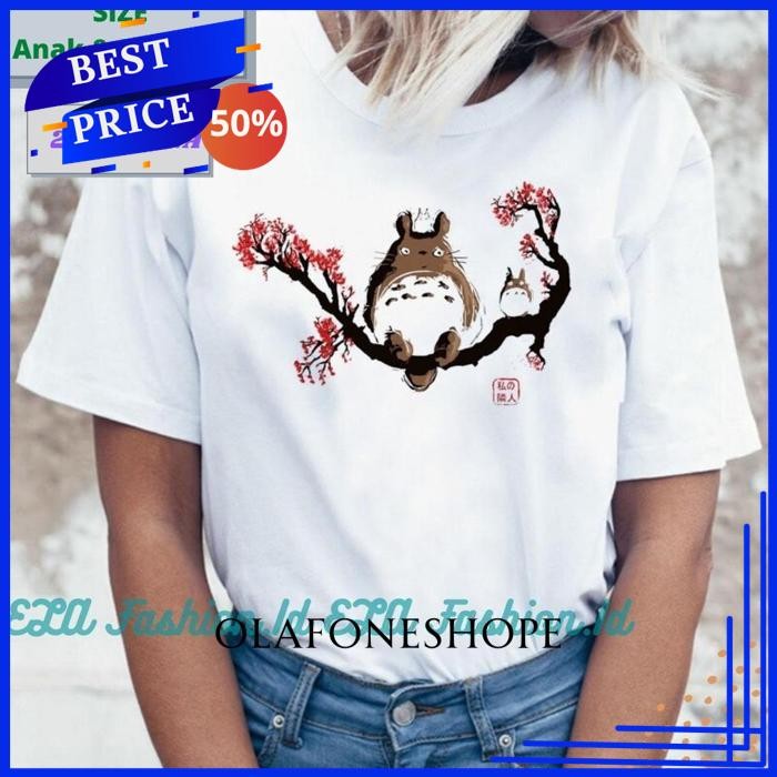 KAOS BONEKA TOTORO STUDIO GHIBLI MIYAZAKI HAYAO MY NEIGHBOR TOTORO - T SHIRT KARTUN ANIMASI BY OLAFO