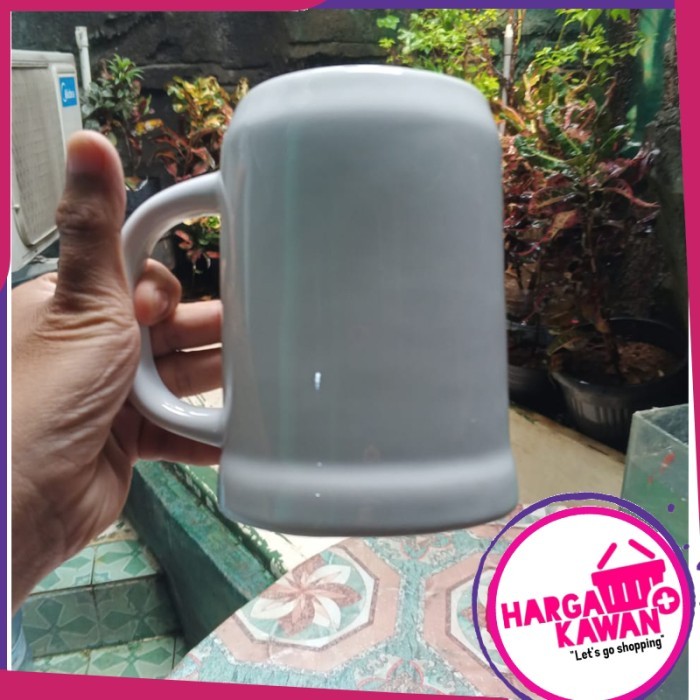 MUG SUPER BESAR GELAS KERAMIK WARNA PUTIH BAHAN KERAMIK 550 ML