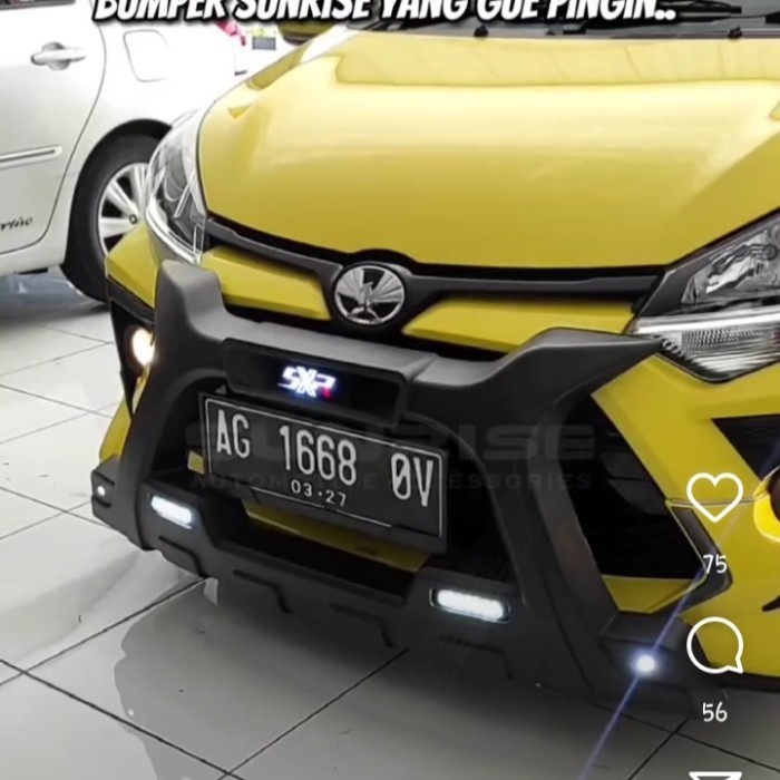 BUMPER/TANDUK DEPAN AGYA/AYLA SAMPE 2022 MODEL SRX FULSET