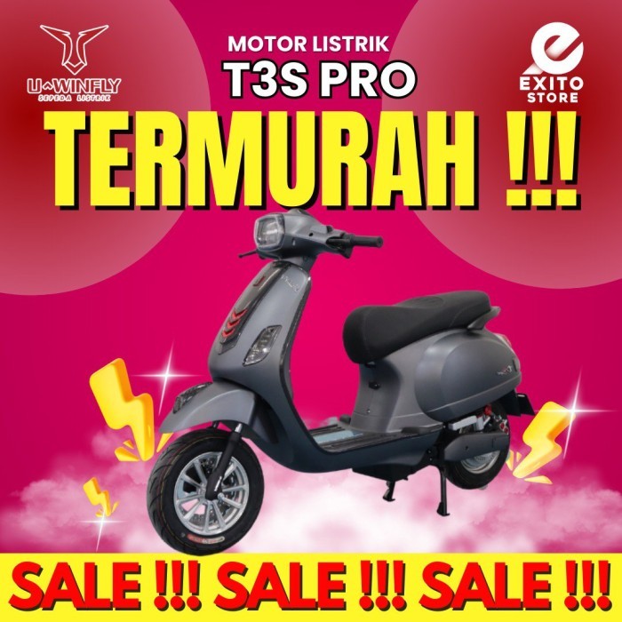 SEPEDA MOTOR LISTRIK UWINFLY T3S PRO T3SPRO GARANSI RESMI