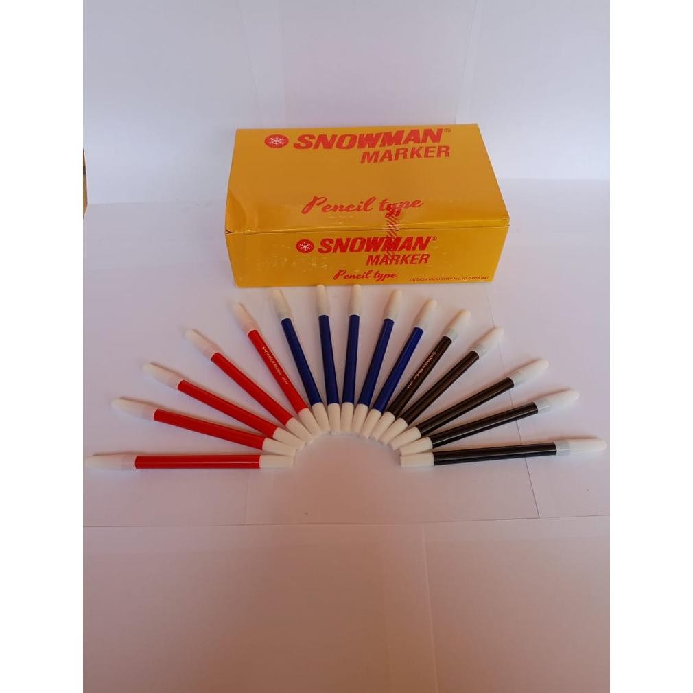 

Terlaris ( 100 Gram Selusin 12 Pcs ) Color Marker / Spidol Lepas Snowman Warna Kecil