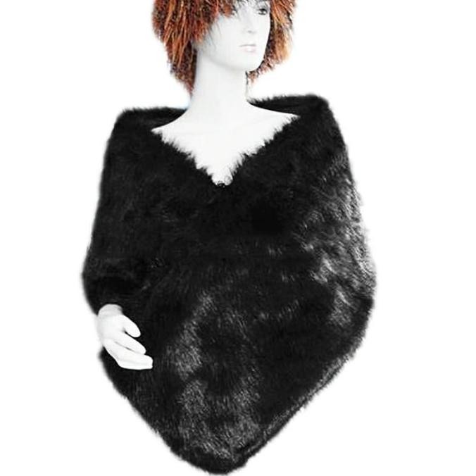 Sale Selendang Bulu Pesta Hitam Bolero Bulu Hitam