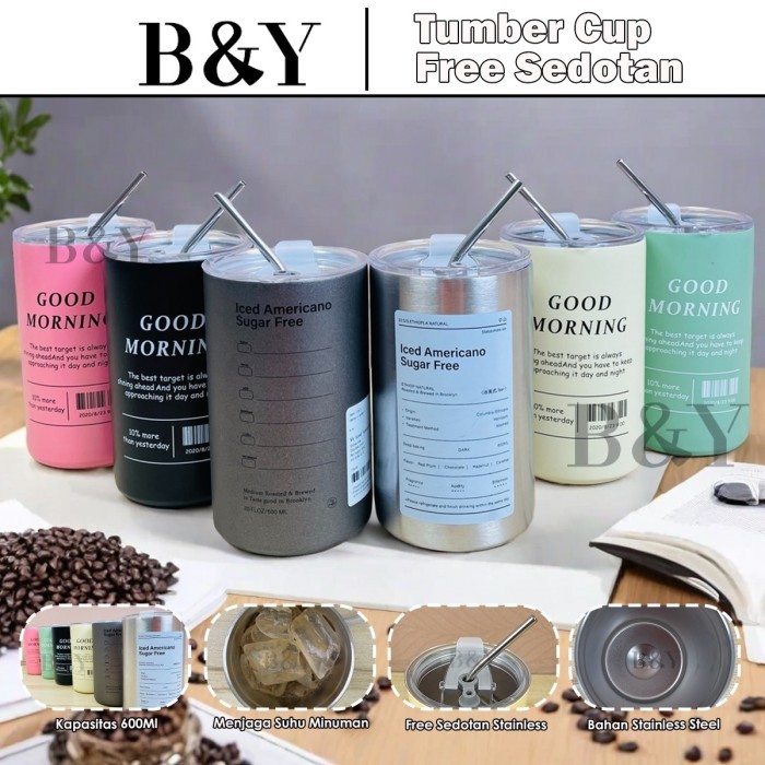 TUMBLR COFFEE STAINLESS TAHAN DINGIN DAN PANAS SELAMA 12 JAM