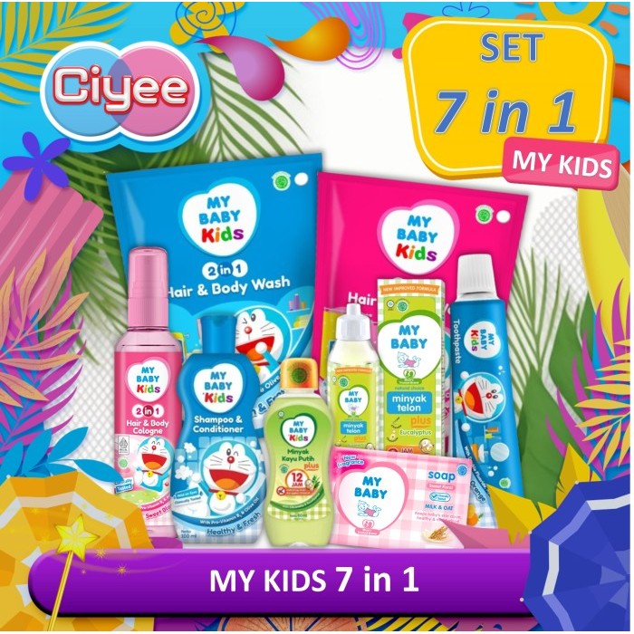 PROMO Paket My Baby KIDS Pack Set 7 in 1 - My Kids Cologne - Odol Anak - Minyak Kayu Putih Anak