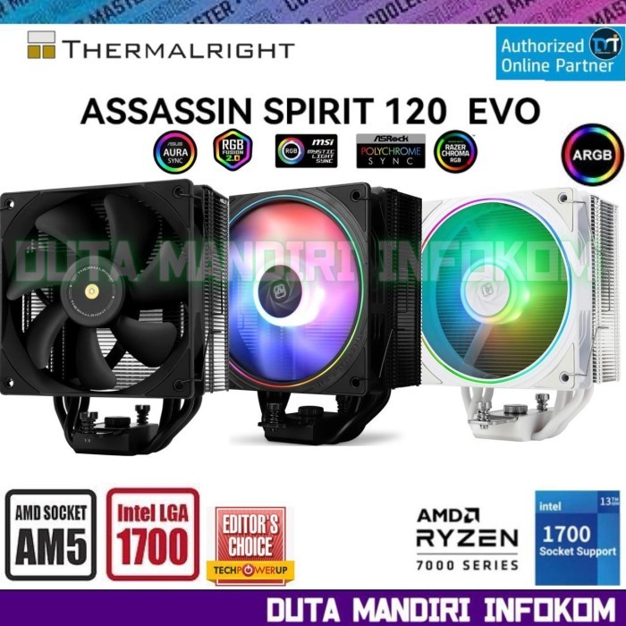ThermalRight Assassin Spirit 120 EVO DARK I ARGB - Air CPU Cooler