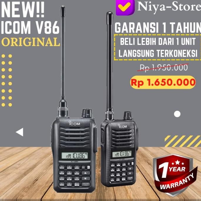 HT ICOM V86 Original HT ICOM V86 VHF 7 Watt (Garansi 1 Tahun)