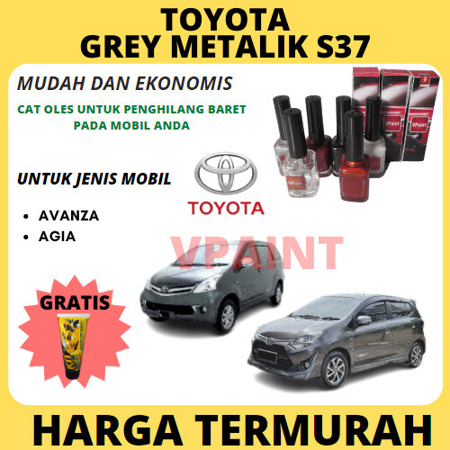 CAT OLES MOBIL TOYOTA GREY METALIK S37 AVANZA,AGIA TERMURAH