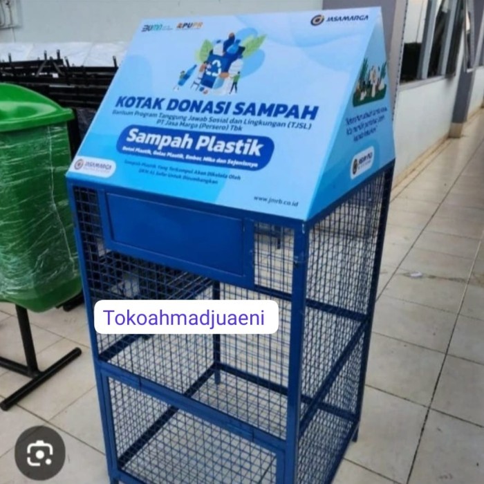 TEMPAT SAMPAH BOTOL DAUR ULANG PLASTIK