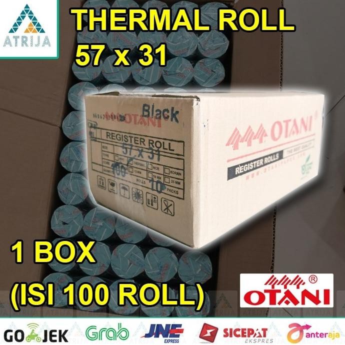 

BEBAS ONGKIR - 1 Box Otani Coreless 57x30 / 58x30 / 57x31 Kertas Thermal Struk Kasir