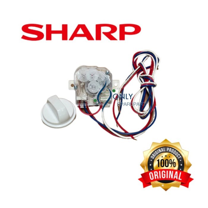 [ SHARP ES-T65M ]TIMER MESIN CUCI SHARP ORIGINAL 3 KABEL + KNOP 1 SET