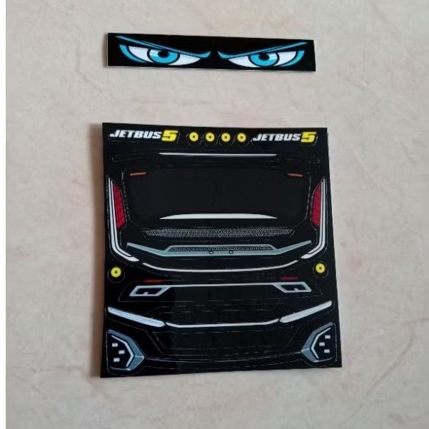 STIKER MINIATUR BUS LAMPU TYPE JETBUS5 JETBUS3 SR3 STROBO RUNNING STROBO MATA