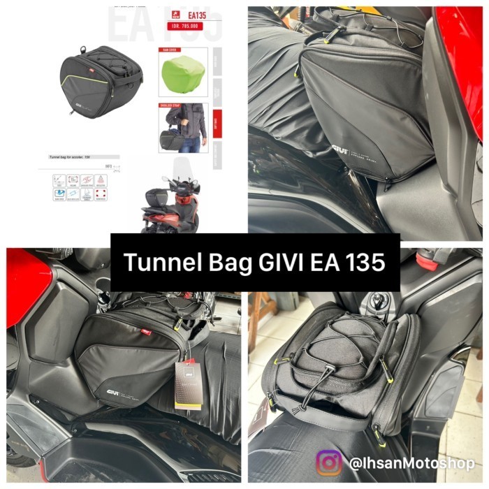 CUCI GUDANG TAS TUNNEL BAG SCOOTER GIVI EA135B 15LITER XMAX FORZA PCX NMAX ADV