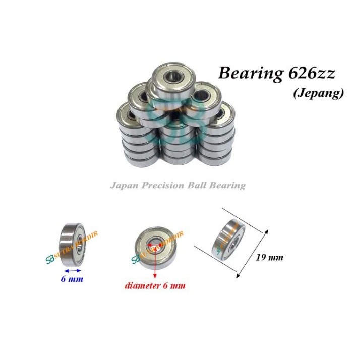BEARING 626ZZ BALL BEARING 626ZZ JEPANG KUALITAS BAGUS 626Z BEARING