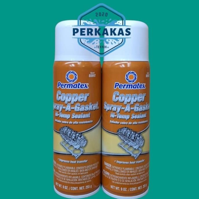 Terbaru Permatex Cooper Spray A Gasket Hi temp Sealant 255gr/Lem gasket spray