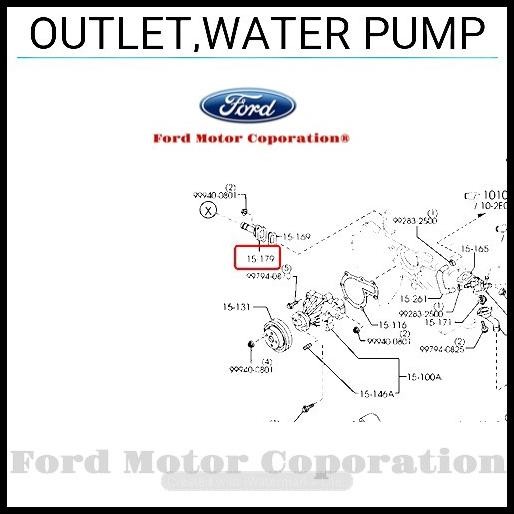 HOT DEAL HOUSING OUTLET WATERPUMP FORD RANGER TDI 2500CC EVEREST MAZDA BT50 OEM 