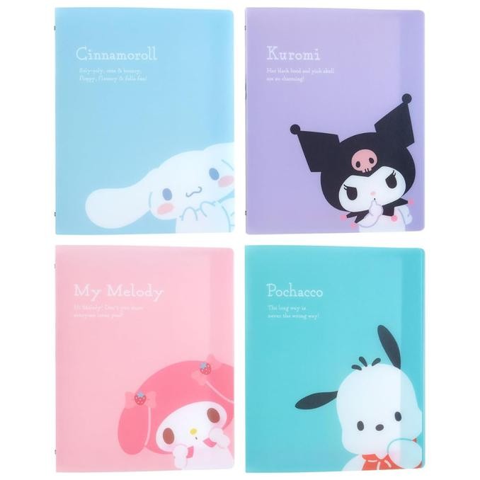 

NEW Binder B5 New Life Sanrio My Melody Cinnamoroll Plastic 26 Ring Buku Catatan Notebook Limited Edition