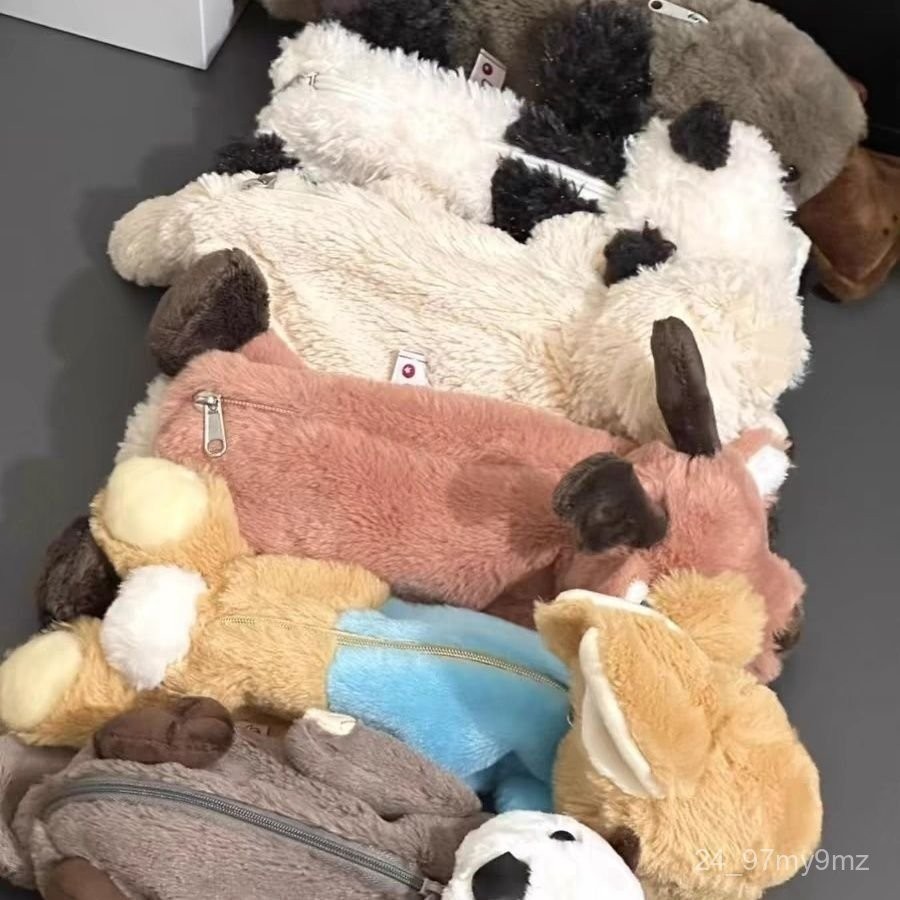

Plush Animal Pencil Case Soft Cute Creative Girl Huhoo Niche Student Nap Stationery Desktop Buggy Bag ICAL