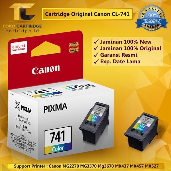 Cartridge Tinta Canon CL741 CL 741 CL-741 ORIGINAL MX397 MX437 MX377