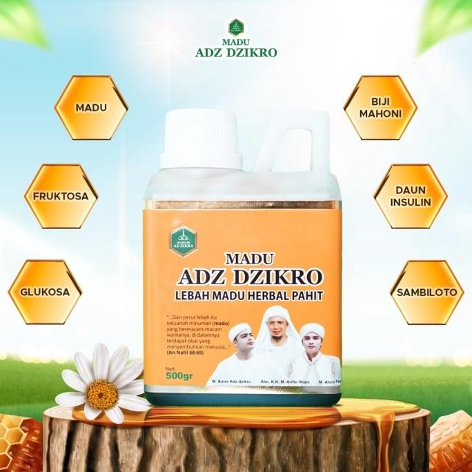 

ADZ DZIKRO Madu Kesehatan Herbal Pahit Original 500 Gram BIM