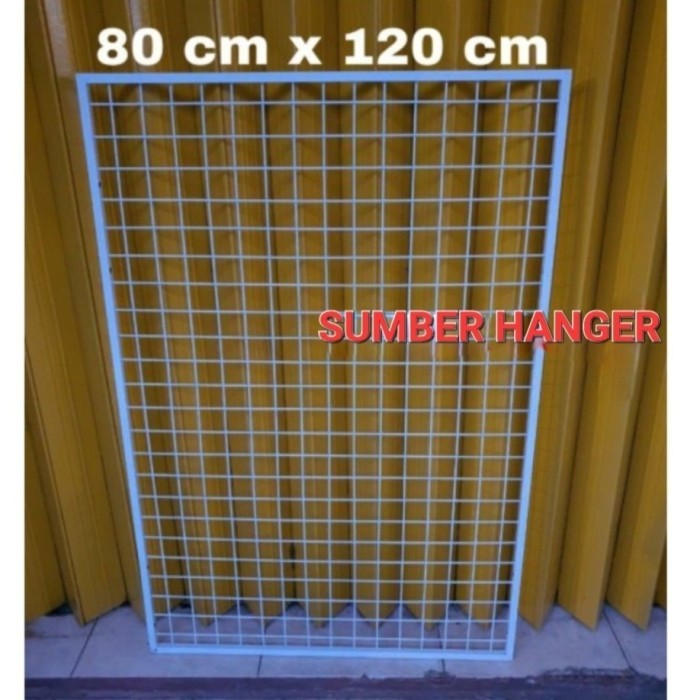 TERBARU - Ram bingkai 80x120 cm gantungan aksesoris wire grid mesh
