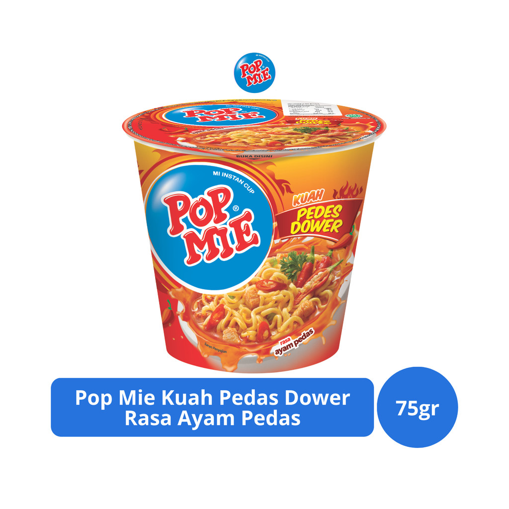 

Pop Mie Kuah Pedas Dower Rasa Ayam Pedas 75gr