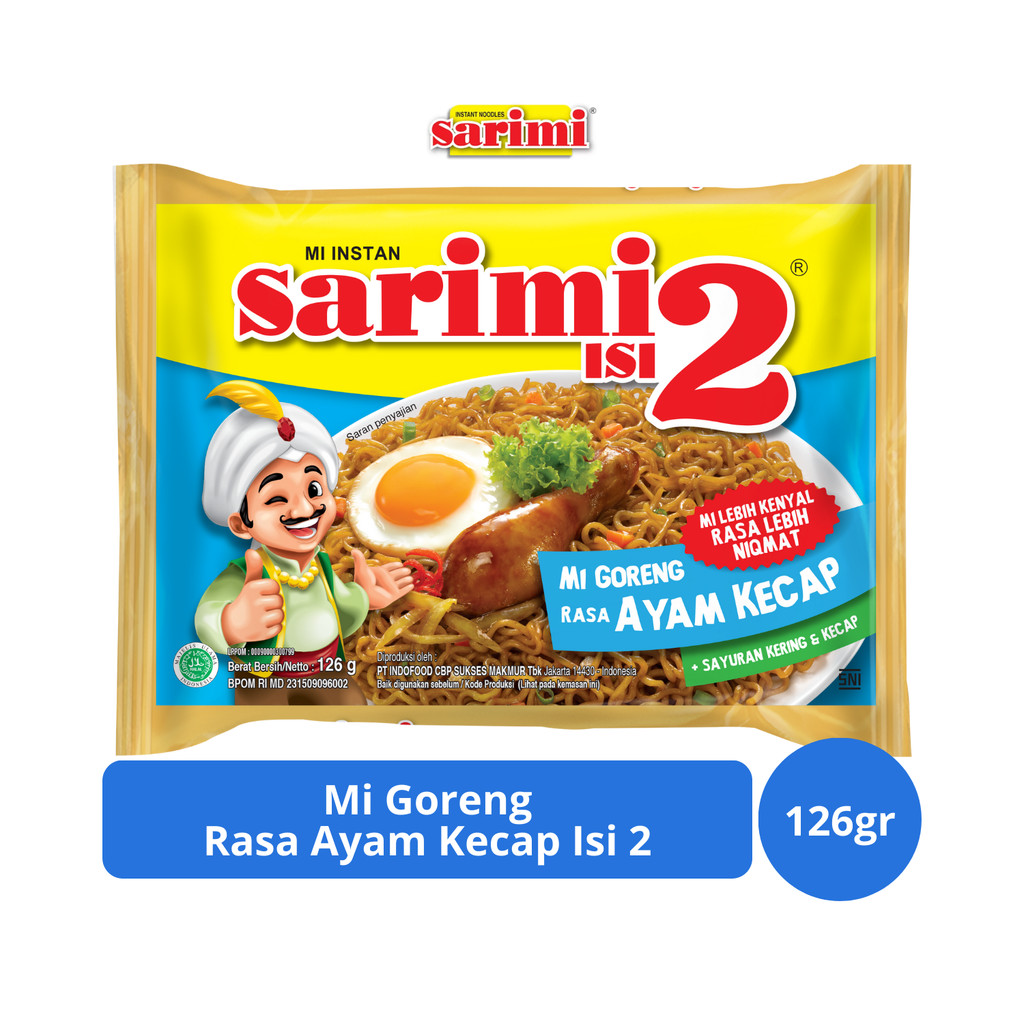 

Sarimi Mi Goreng Rasa Ayam Kecap Isi 2 126gr