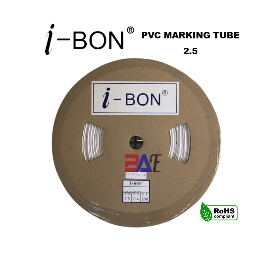 

Marker Tube IBON 2.5 untuk kabel 0.75mm Putih