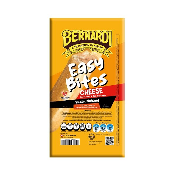 BERNARDI EASY BITE SOSIS AYAM & SAPI RASA CHEESE 65 GR