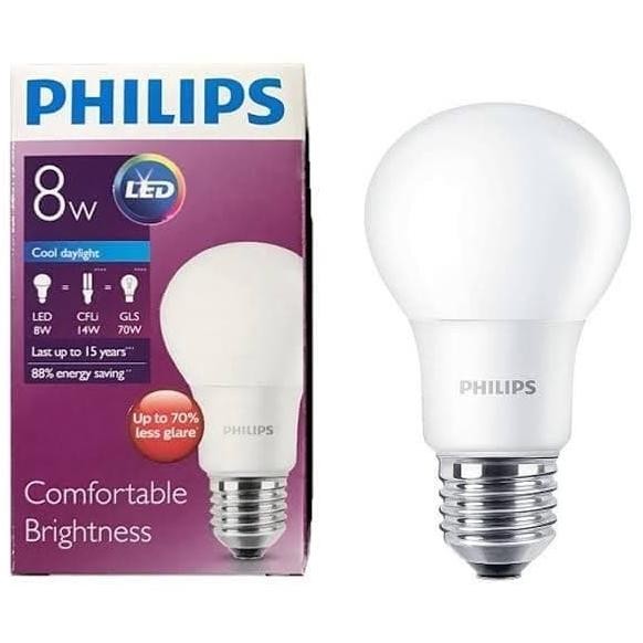 

PHILIPS LAMPU LED 8 WATT, 8WATT, 8W, 8 W PUTIH