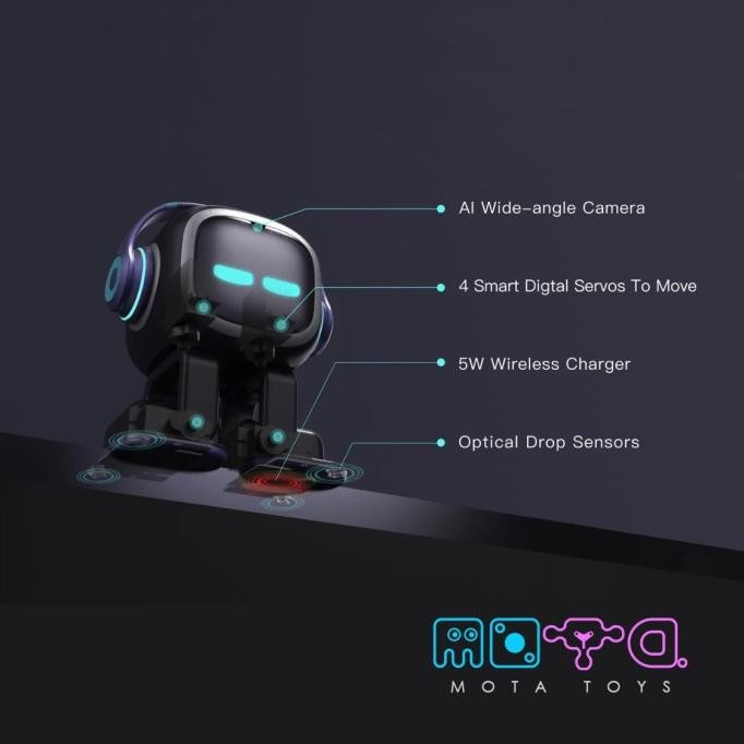 Cuci Gudang Emo A.I. Desktop Pet Emopet Ai Smart Robot Interactive Adaptive Robot