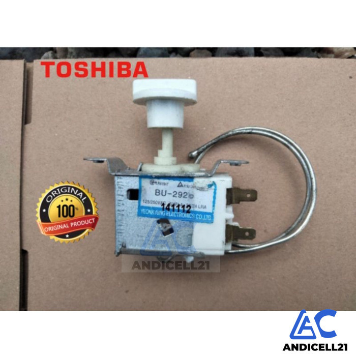 THERMOSTAT - SENSOR SUHU/ OTOMATIS KULKAS 1 PINTU TOSHIBA ORIGINAL -