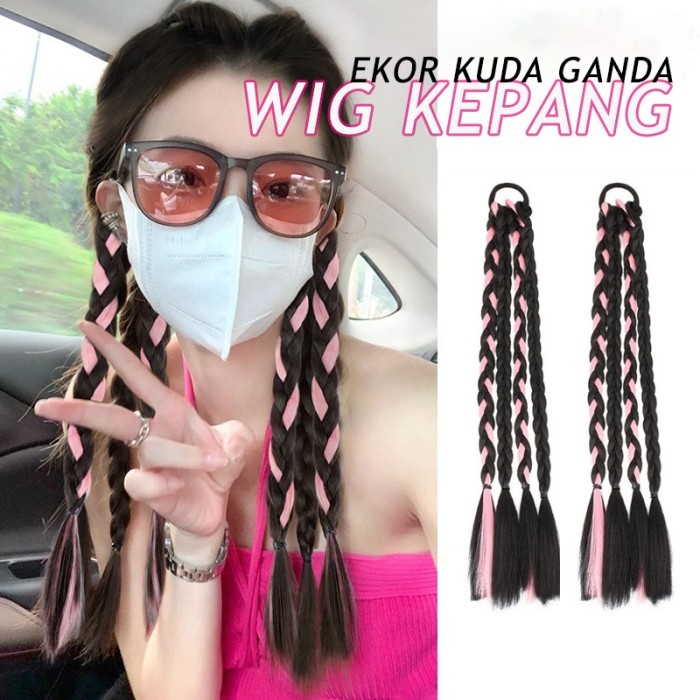 WIG WANITA KEPANG WIG EKOR KUDA GANDA RAMBUT GIMBAL AKSESORIS RAMBUT