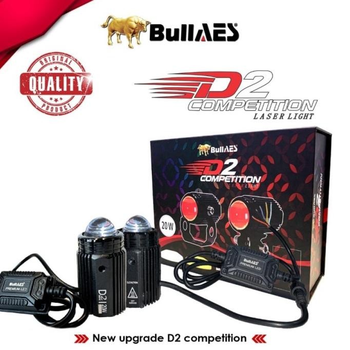 TERMURAH - Lampu Tembak Laser D2 PLUS Hi Loo 20 Watt Laser Premium merk BULLAES