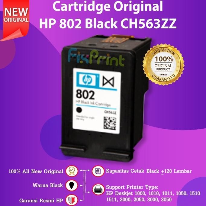 HP 802 COLOR CH562ZZ CARTRIDGE TINTA PRINTER DESKJET 1000 1010 1050
