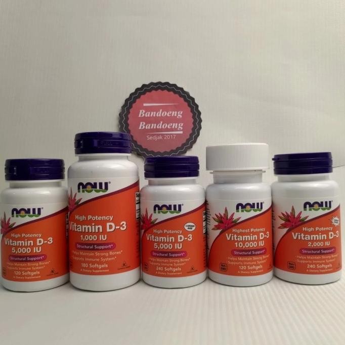PROMO Now D3 5000iu 240 softgel vitamin d 3 5000 USA bukan blackmores