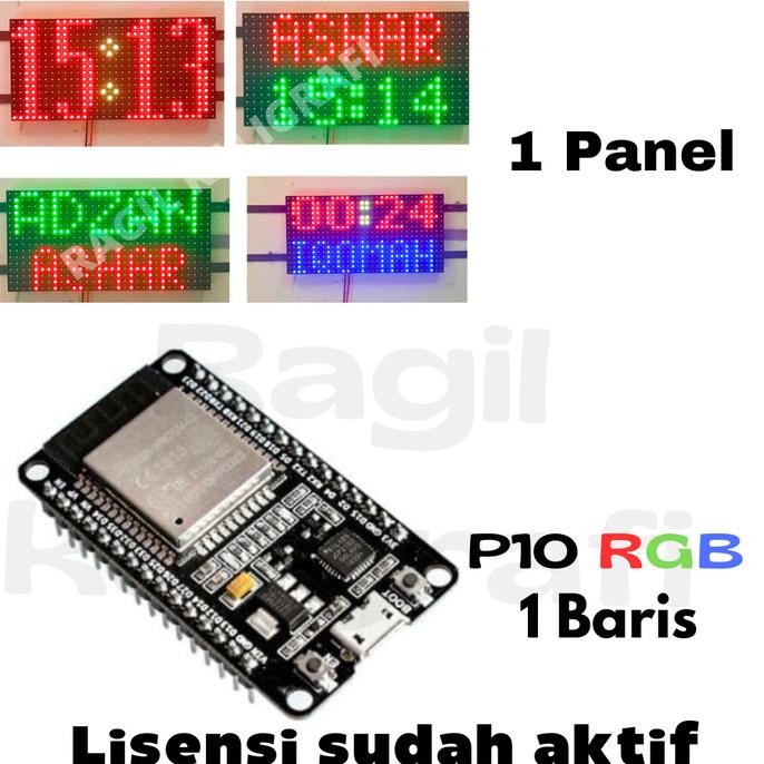 Esp 32 isi firmware jws P10 RGB 1 baris khalifah jws esp - esp32 isi program jws versi Khalifah jws 